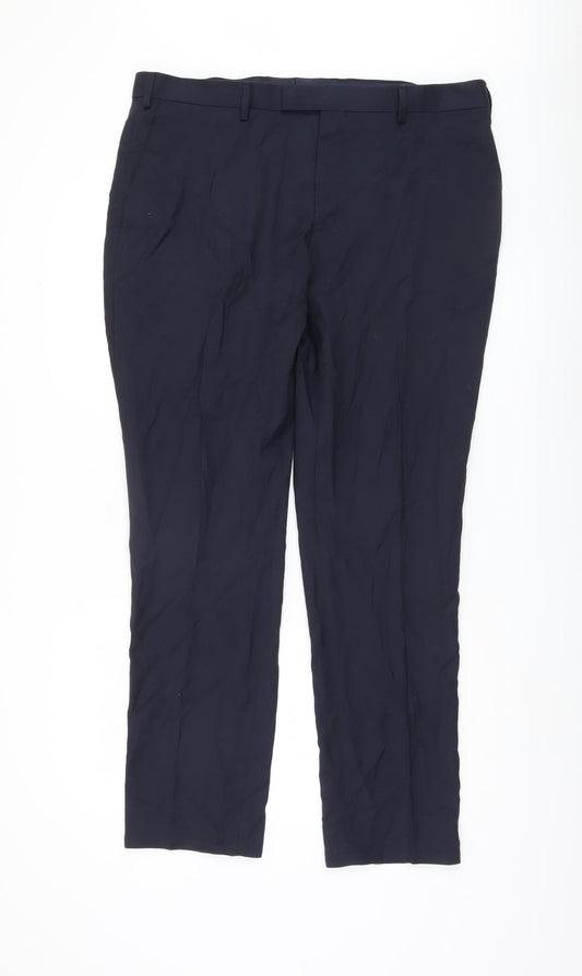 Charles Tyrwhitt Men's Blue Slim Fit Dress Pants