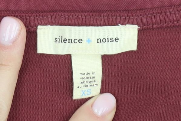 Brand and care label for Silence + Noise Women's Red XS V-Neck Playsuit