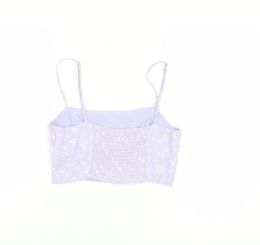 Jack Wills Women's Purple Cropped Camisole Top