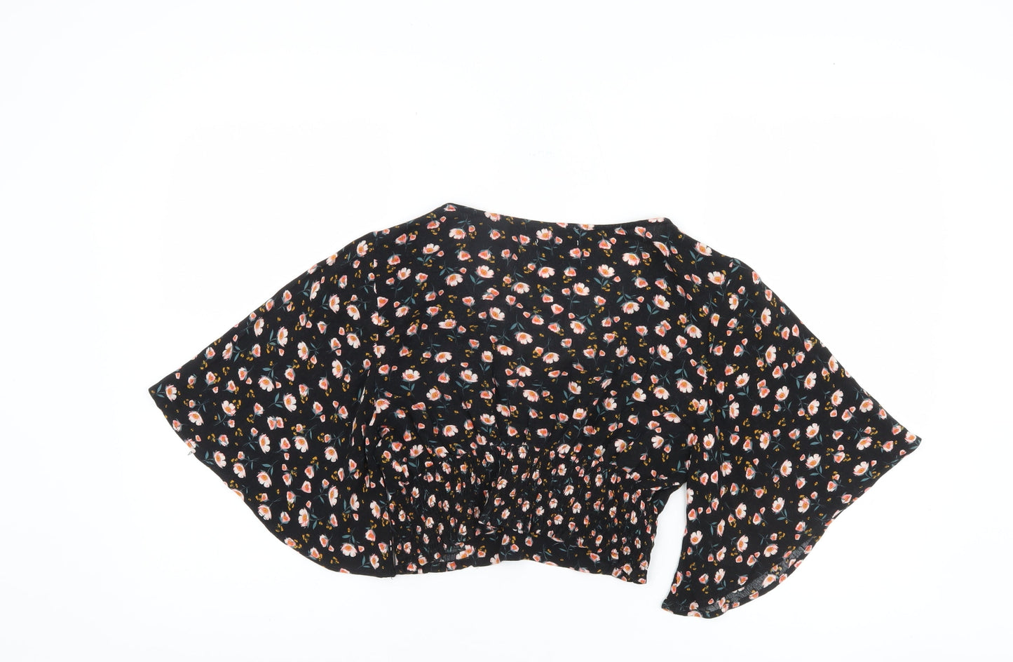 Pull & Bear Women's Floral Cropped Blouse, Size S