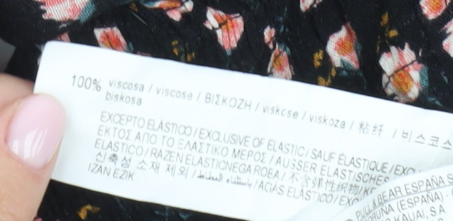 Pull & Bear Women's Floral Cropped Blouse, Size S