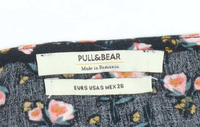 Pull & Bear Women's Floral Cropped Blouse, Size S