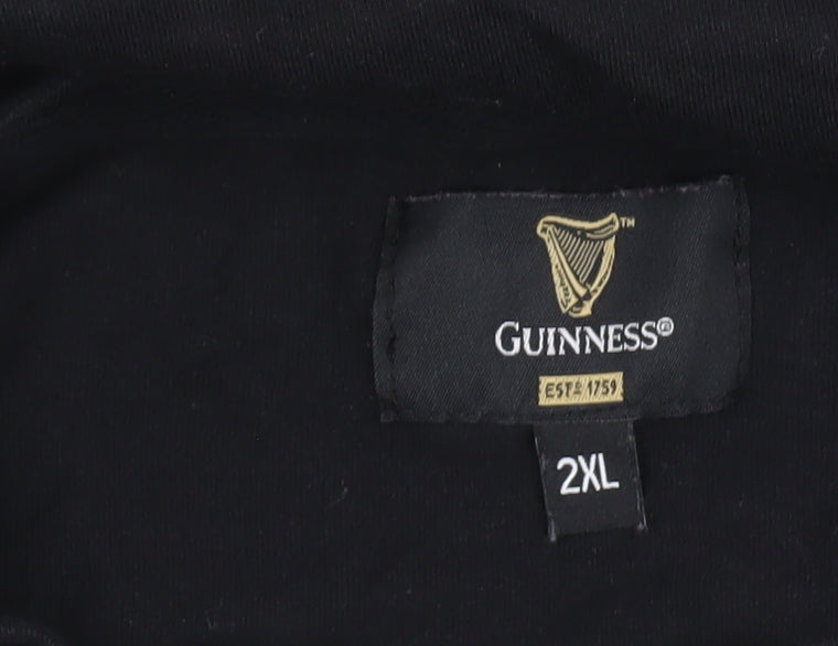 Guinness Men's Black 2XL Beer T-Shirt Short Sleeve