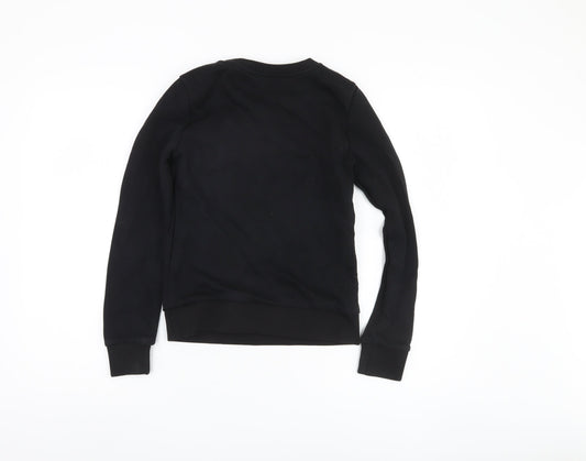 Armani Exchange Boys Black XS Graphic Crew Neck Sweatshirt