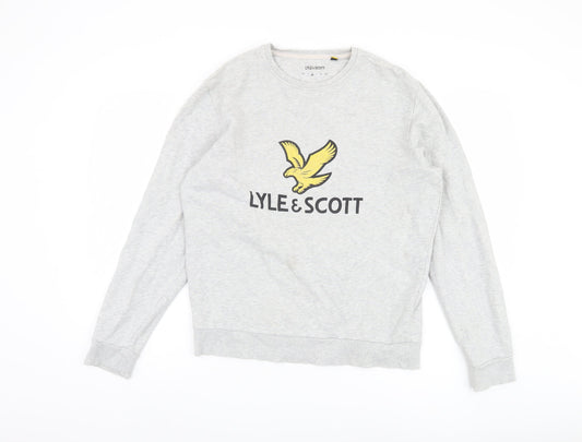 Lyle & Scott Men's Grey Medium Pullover Sweatshirt
