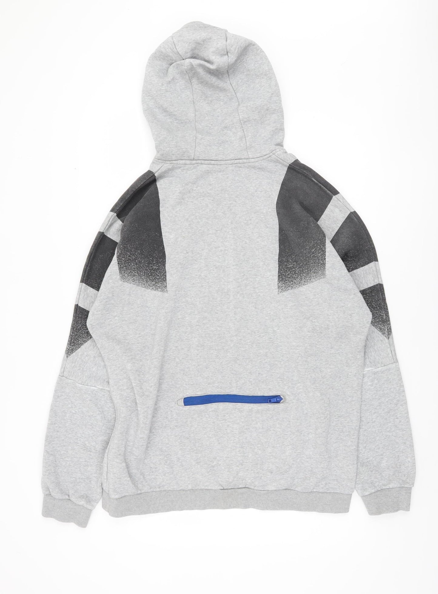 Adidas Men's Grey Hoodie - Large, Stylish & Comfortable