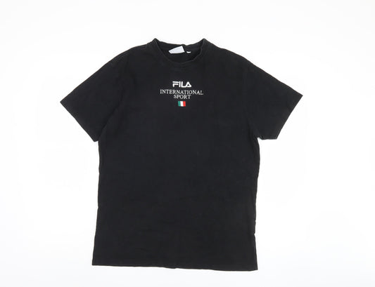Additional front view of Fila Men's Black Sport T-Shirt S Short Sleeve