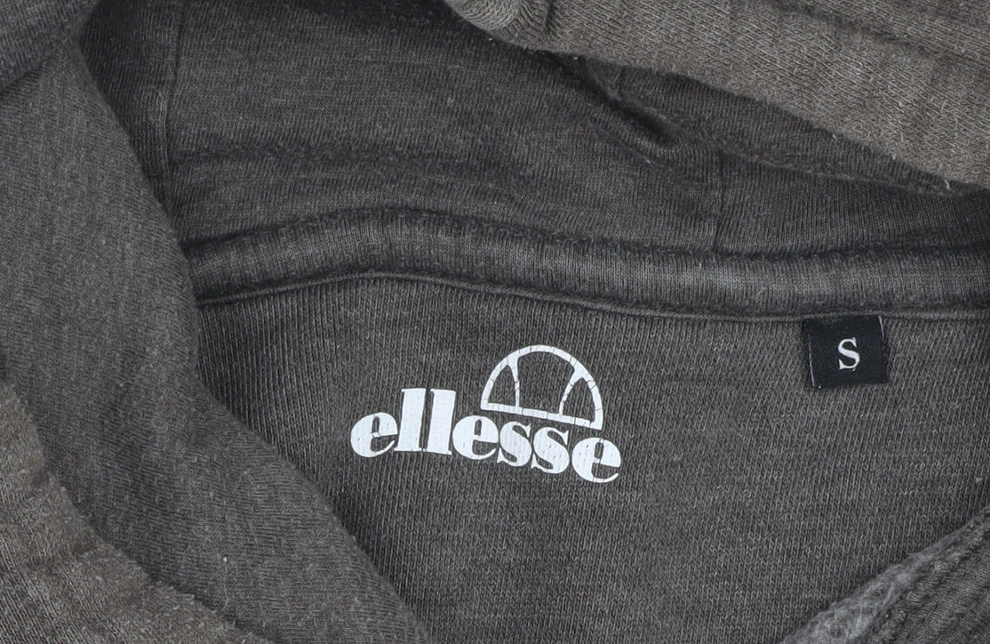 Ellesse Men's Grey Logo Hoodie, Size S, Pullover Style