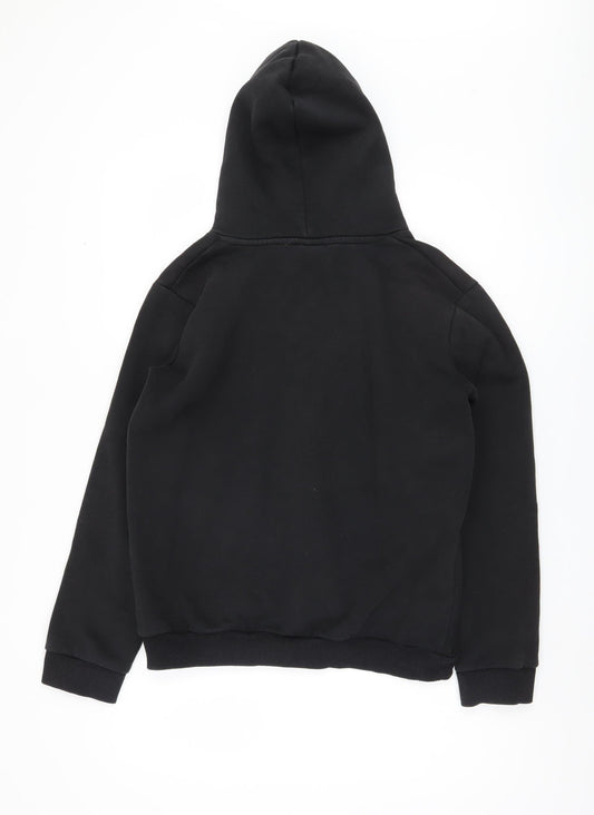 Hype Boys Black Pullover Hoodie Size 14 Years Logo Design