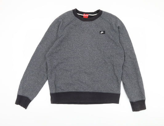 Mens UK M Regular Nike Grey Pullover Sweatshirt