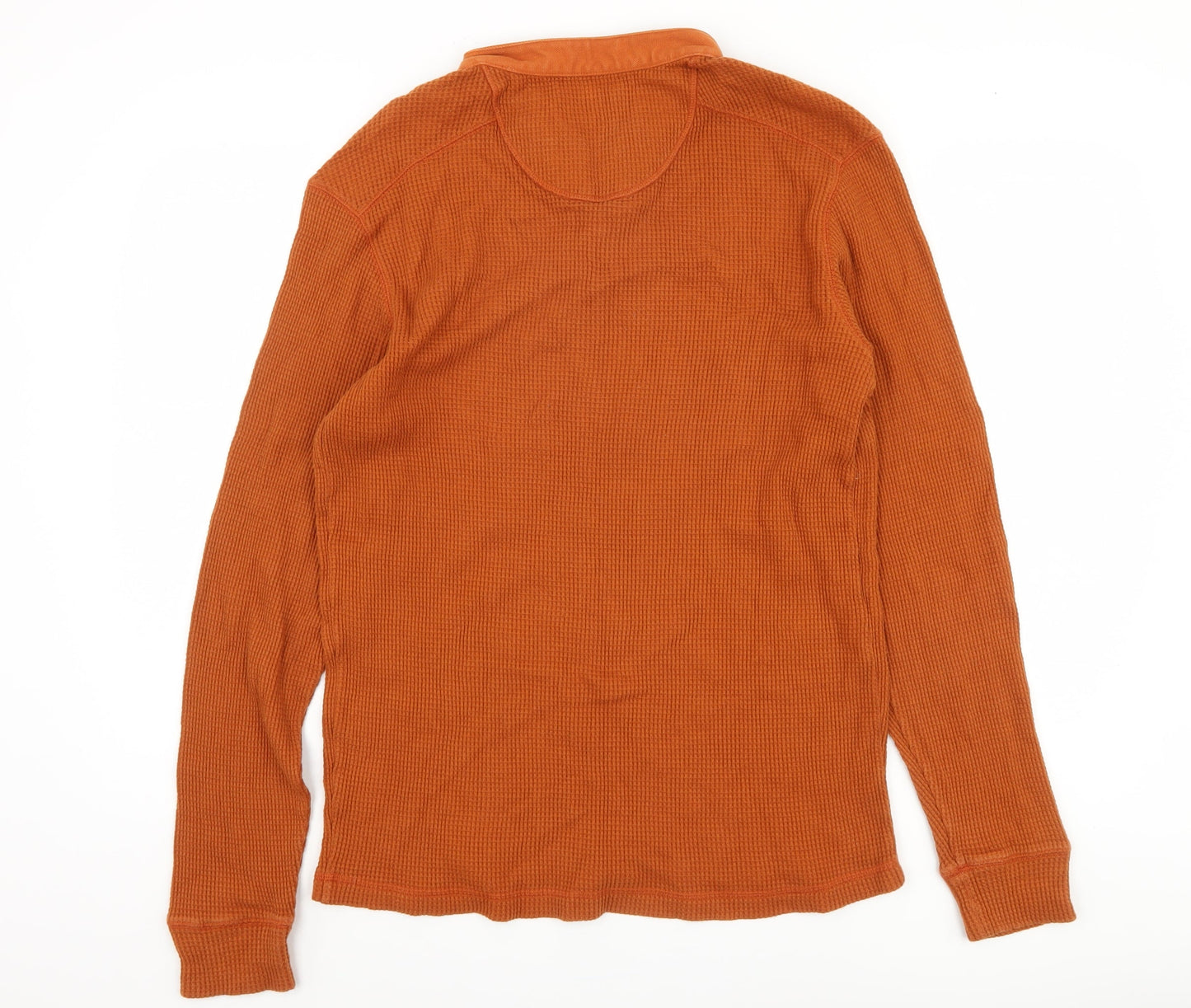 Timberland Men's Orange Henley Sweatshirt M