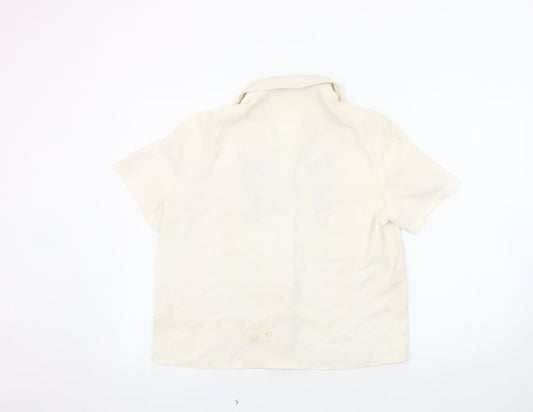 Eastex Women's Ivory Embroidered Blouse Size 10