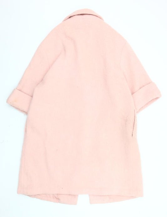 H&M Women’s Pink 3/4 Sleeve Mid-Length Coat 16