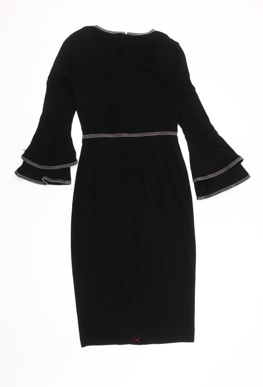 Boden Women’s Black Sheath Dress, Size 8, Elegant Style