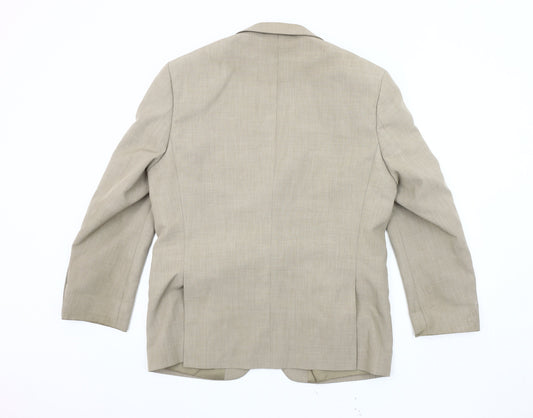Greenwoods Men's Beige Blazer, 40S Polyester, Excellent