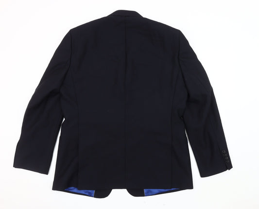 Magee Men’s Blue Blazer 38R Jacket Notch Lapel Formal