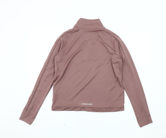 Nike Women's Brown Running Sweatshirt M 1/2 Zip Lightweight
