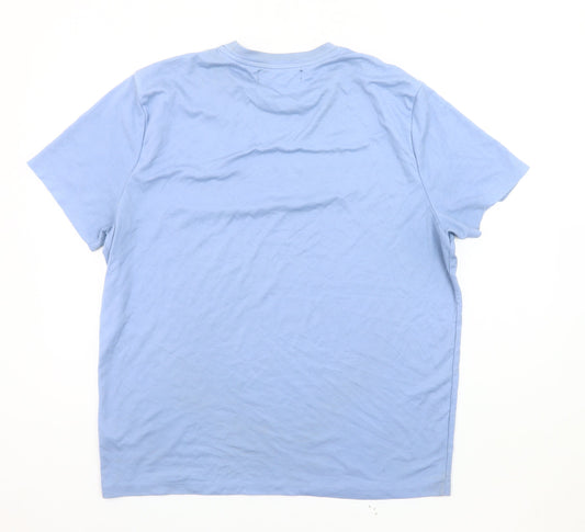 Mens UK Size XL Paul Costelloe Blue Cotton Blend T-Shirt