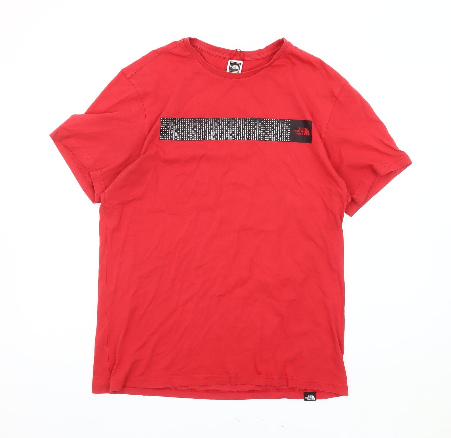 The North Face Men's Red T-Shirt, M, Crew Neck, Casual Style