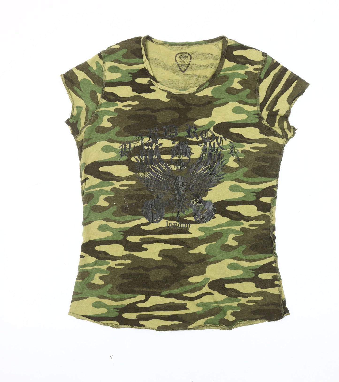 Hard Rock Cafe Camouflage T-Shirt XL Unisex Crew Neck