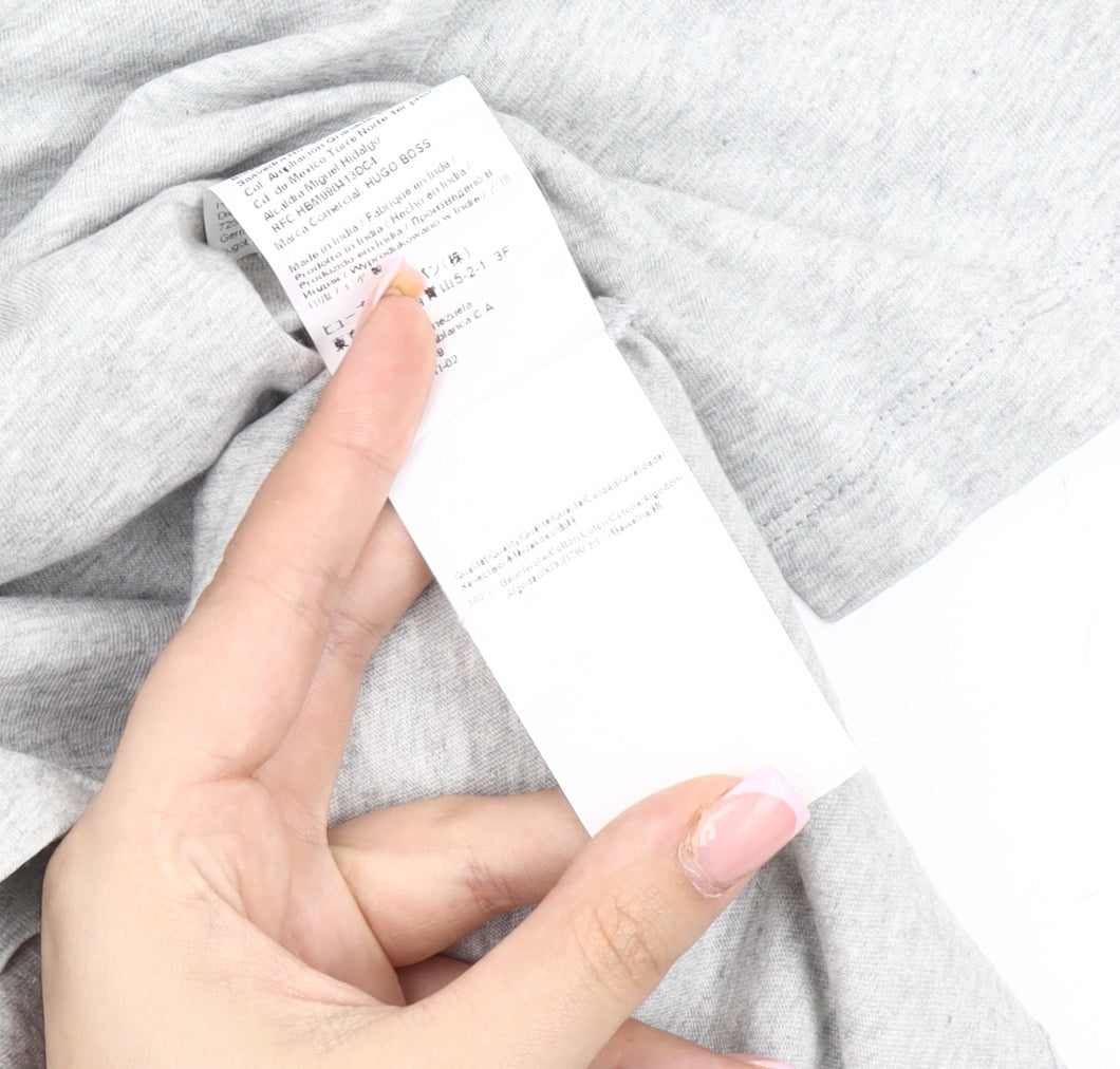 Boss Men’s Grey Crew Neck T-Shirt, Size M