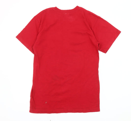 Disney Unisex Red Graphic T-Shirt, Size S, Classic Crew