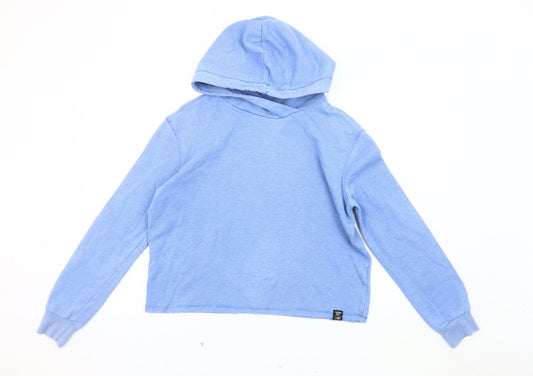 Womens UK M Regular Superdry Blue Pullover Hoodie