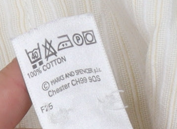 Men's Marks & Spencer Ivory Striped Shirt M