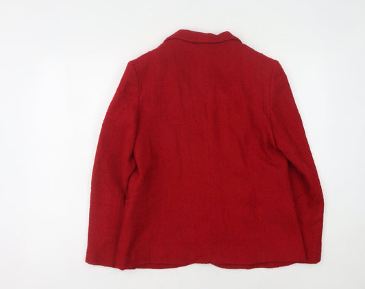 Eastex Women's Red Bouclé Blazer Size 10