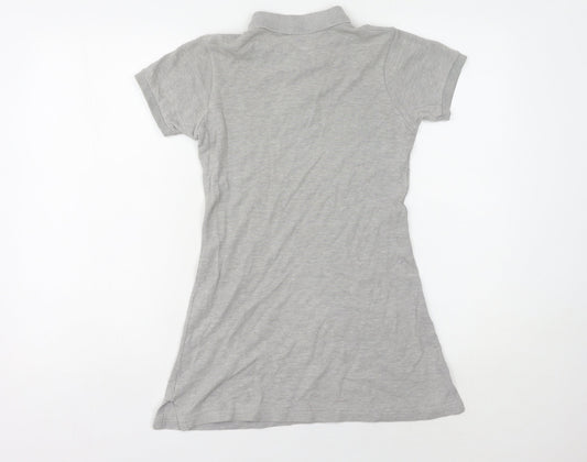 Ralph Lauren Women's Grey Polo Shirt, M, Cotton, Casual