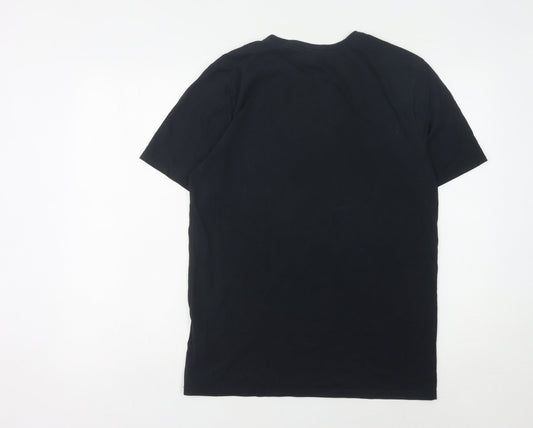 Mens UK Size M Nike Black Cotton Blend T-Shirt