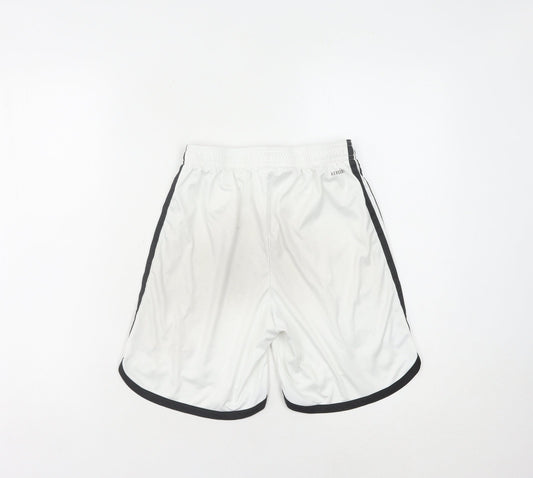Adidas Boys White Athletic Football Shorts 13-14 Years