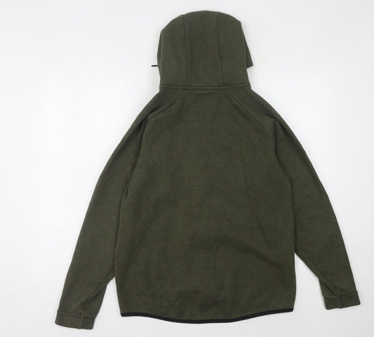 Nike Men's Green Zip Hoodie M Fleece Warm