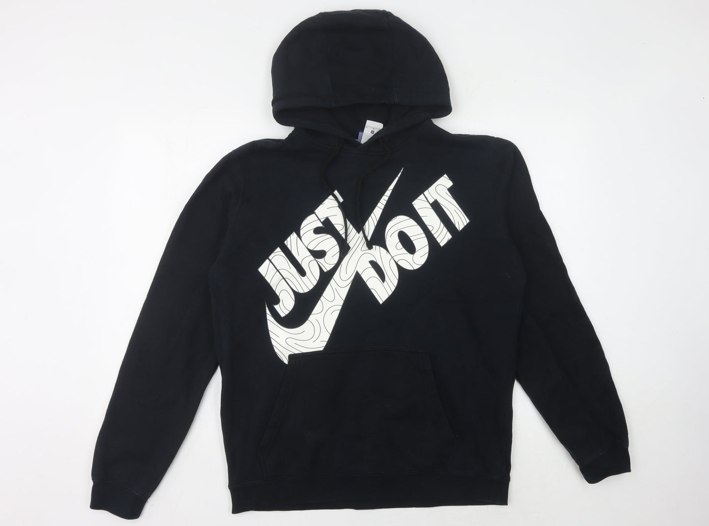 Nike Men's Black Medium Pullover Hoodie with Logo