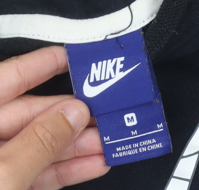 Nike Men's Black Medium Pullover Hoodie with Logo