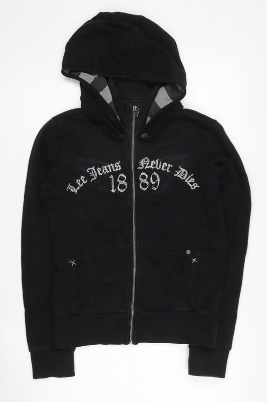 Lee Black Full Zip Hoodie - L - Unisex Adults