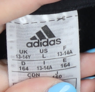 Additional view of Adidas boys’ black graphic pullover hoodie 13-14 years