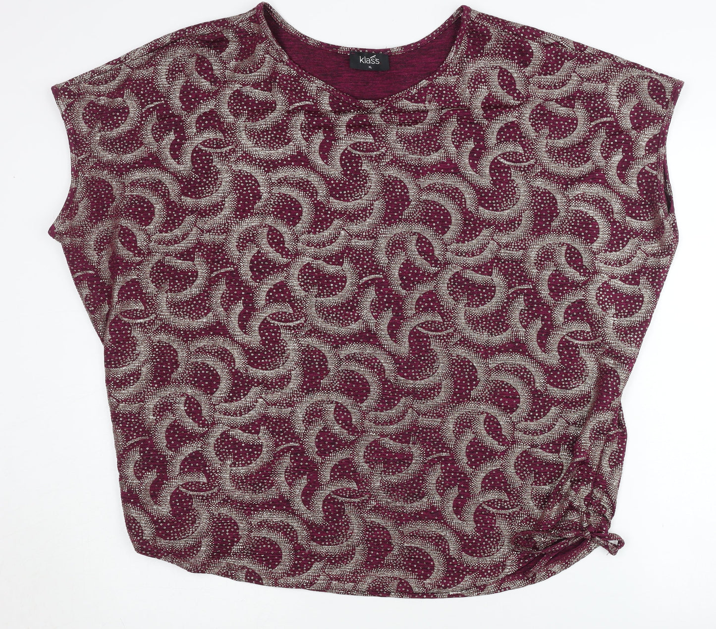 Klass Women's Multicoloured Geometric XL Tee