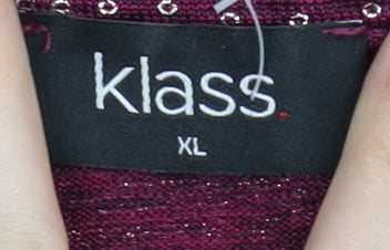 Klass Women's Multicoloured Geometric XL Tee