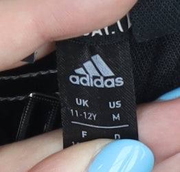 Additional view of Adidas girls’ black full zip hoodie -, size 11-12, years
