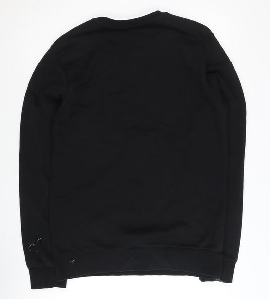 Diesel Men's Black Graphic Print Sweatshirt, L, Pullover