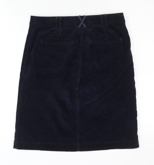 White Stuff Women's Blue Corduroy Skirt Size 8