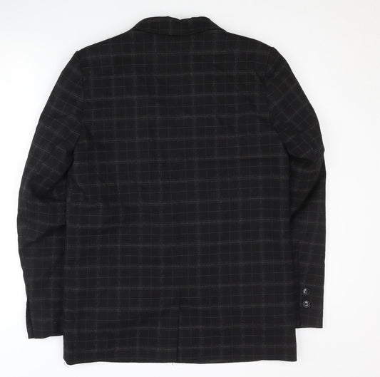 Pimkie Black Check Blazer Unisex M Formal Jacket