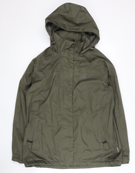 Trespass Women's Green Waterproof Parka Jacket Size 16