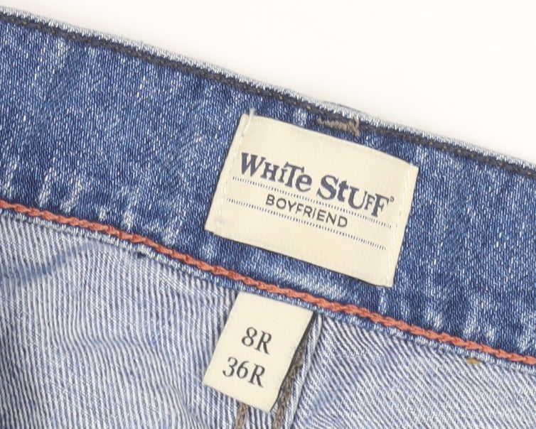 White Stuff Blue Boyfriend Jeans, Size 8, Women’s, Distressed