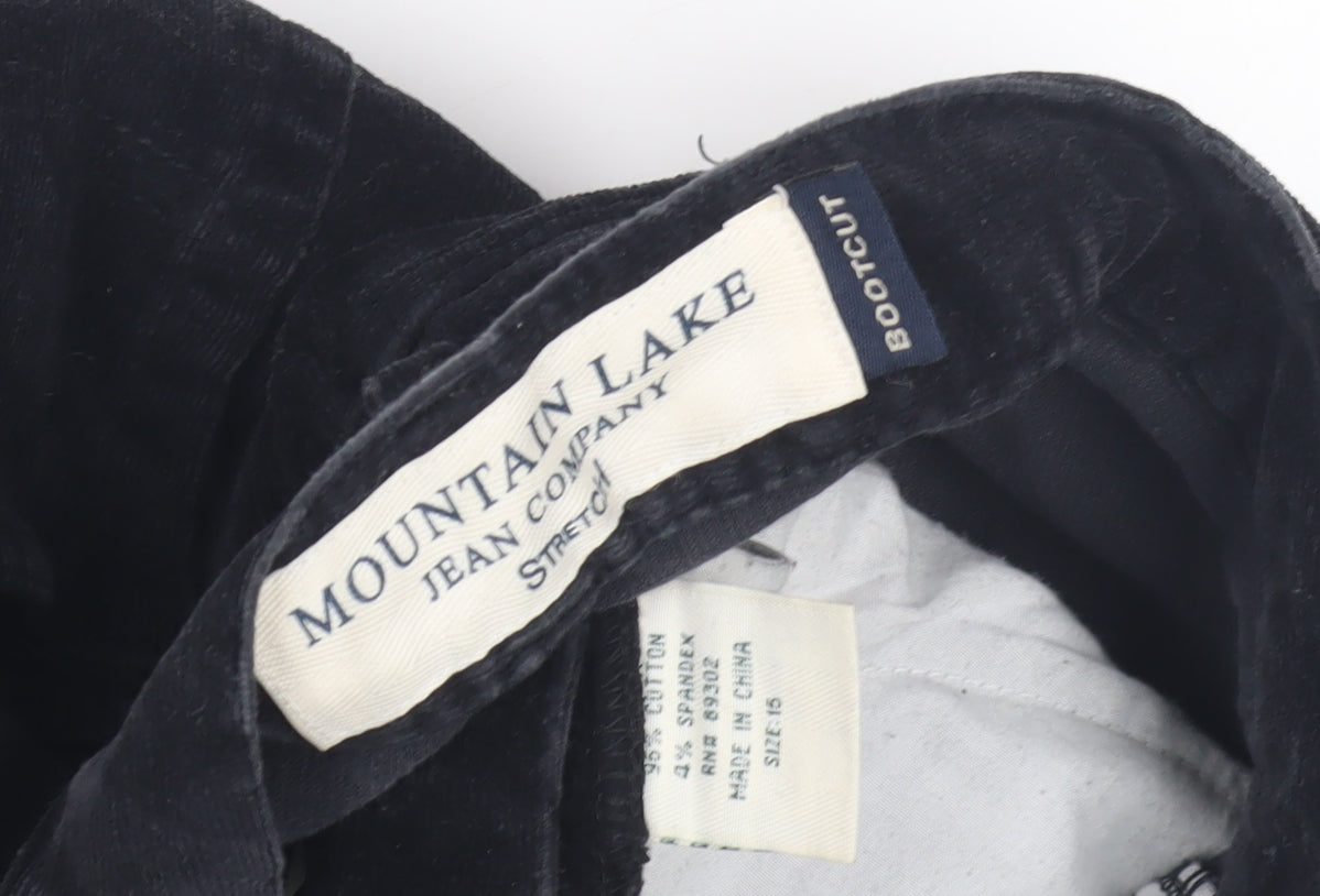 Mountain Lake Women's Black Bootcut Trousers Size 16