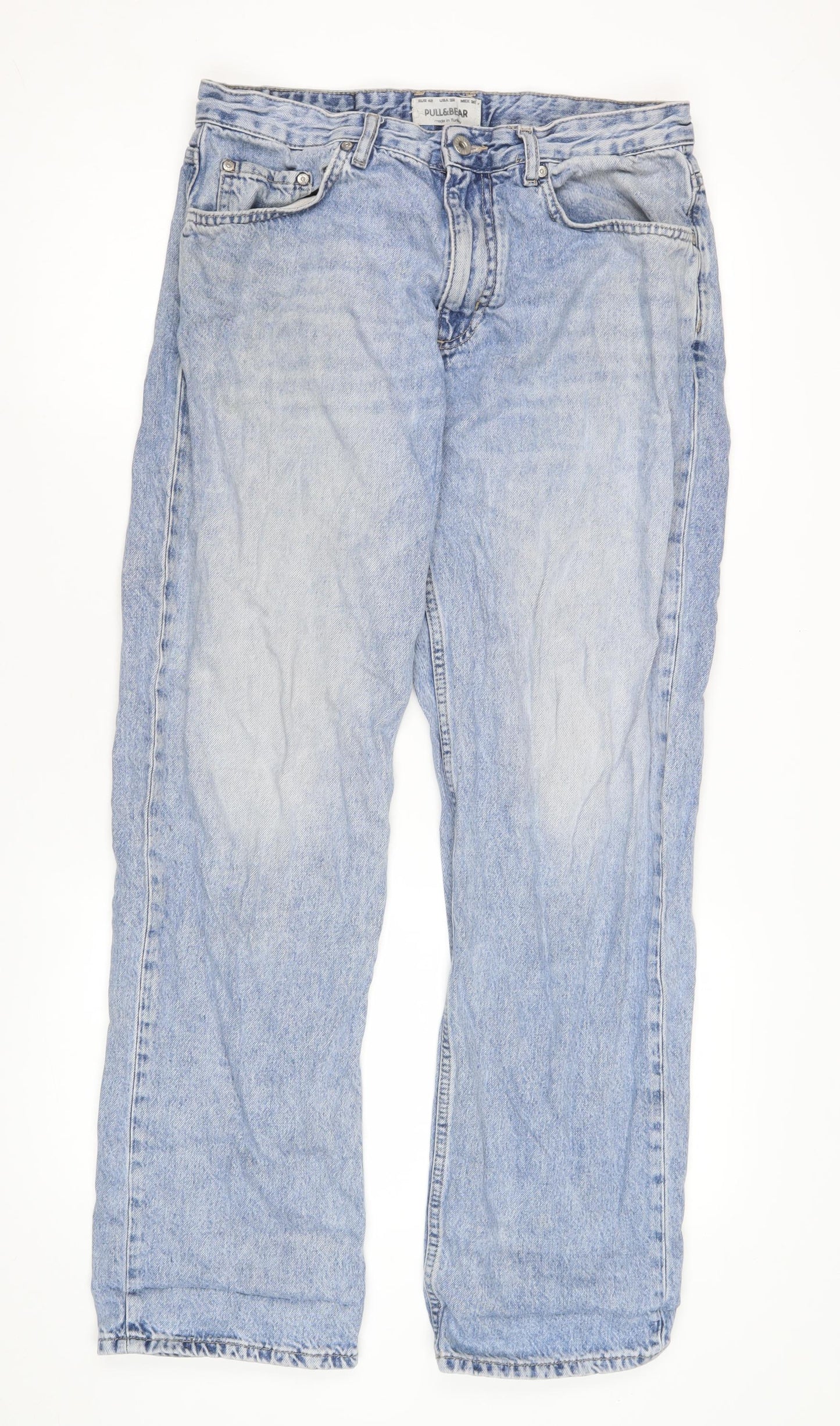Pull&Bear Men's Light Blue Denim Jeans, Size 32