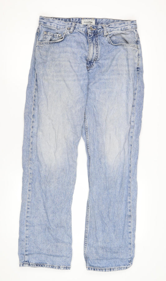 Pull&Bear Men's Light Blue Denim Jeans, Size 32