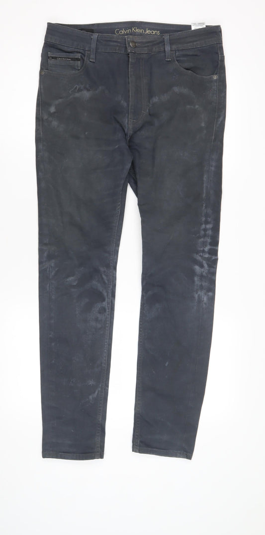 Calvin Klein Men's Black Straight Jeans Size 32