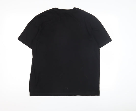 Nautica Men's Black Pyjama Top S Crew Neck